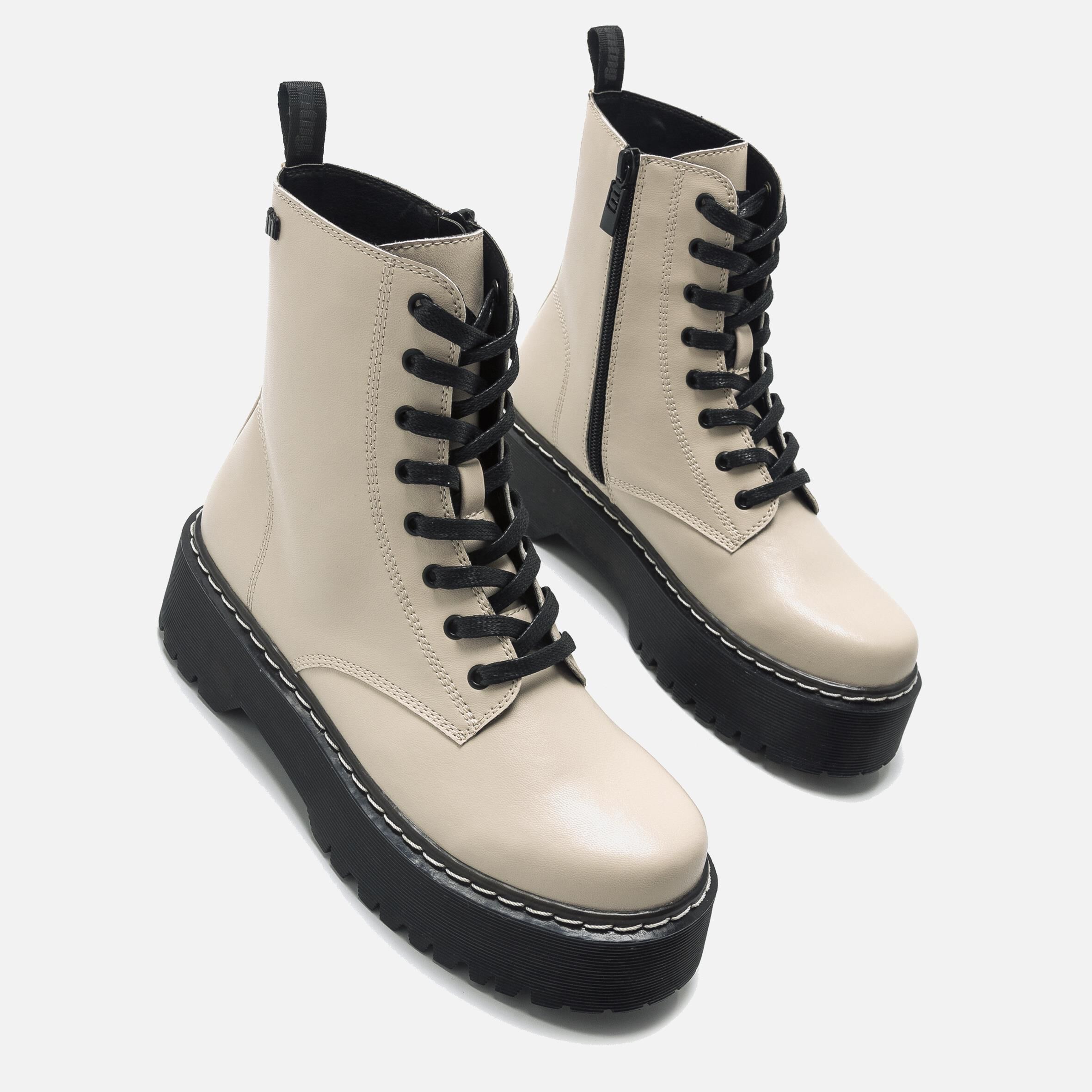 Botines planos beige hot sale mujer